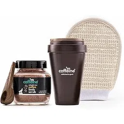 mCaffeine Coffee Body Exfoliation Kit with Body Scrub, Body Wash & Bath Glove | Exfoliates, Deeply Cleanses, Polishes & Removes Tan | Skin Care Combo for All Skin Types-picture-34