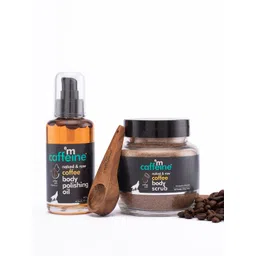 MCaffeine Exfoliating Coffee Body Scrub & Relaxing Body Massage Oil for Glowing Skin-picture-13