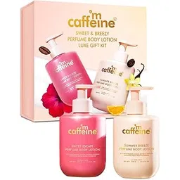 mCaffeine Perfume Body Lotion Gift Kit - Sweet & Breezy Luxe Body Care | Gift set For Women & Men | Deeply Moisturizes with Niacinamide & Cocoa Butter | Gifts For Birthday, Valentine's, Anniversary & All Special Occasions | Premium Gift Box | Pack of 2-picture-53