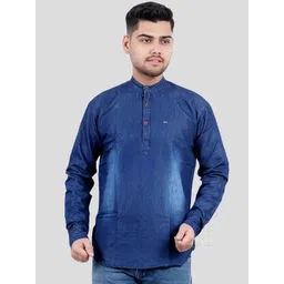 M'COT Mandarin Collar Straight Cotton Kurta-picture-14