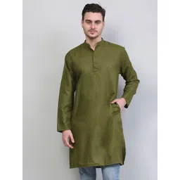 M'COT Mandarin Collar Straight Cotton Kurta-picture-15