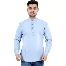 M'COT Mandarin Collar Straight Cotton Kurta-picture-16