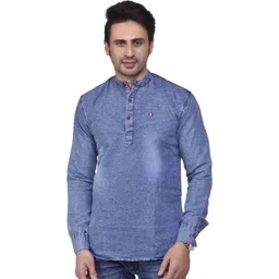 M'COT Mandarin Collar Straight Cotton Kurta-picture-17