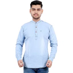 M'COT Mandarin Collar Straight Cotton Kurta-picture-18
