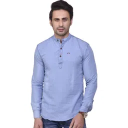 M'COT Mandarin Collar Straight Cotton Kurta-picture-37