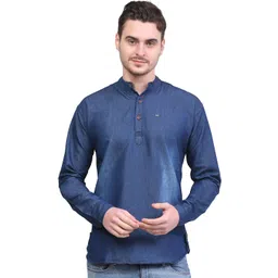 M'COT Men Solid Daily Cotton Straight Kurta-picture-36