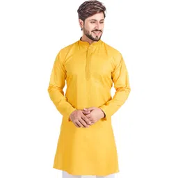 M'COT Men Solid Mandarin Collar Straight Kurta-picture-27