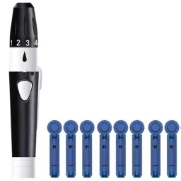 MCP Pain Free Round Lancing Device Pen with 5 Depth Settings &a; 100 Pcs Round Lancets-picture-11