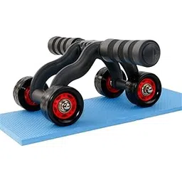 MCP Upgraded 4-Wheel Ab Roller with Knee Mat - Abdominal Workout Fitness Exercise Equipment, 4 Wheel (Black)-picture-17