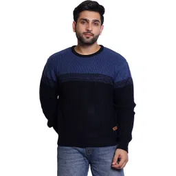 mdby Men Self Design High Neck Multicolor Sweater-picture-15