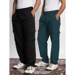 Me Craft Men Set of 2 Black Green Panal Pant-picture-12