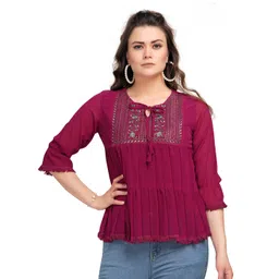 me Queen Women Tie-Up Neck Top-picture-33