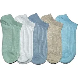 me stores Ankle length women/girls socks polka dot/Striped Socks/Pattren Designs (5 Pair) (Set2)-picture-31