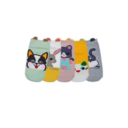 ME Stores Kids Pack of 5 Printed Ankle Length Socks-picture-26