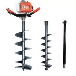 MECSTROKE 68cc Heavy Duty Petrol Operated Earth Auger/Post Hole Digger with 4"/100mm and 6"/150mm(Inch) Diameter Bit/Driller with 70cm Extension Pipe-picture-42