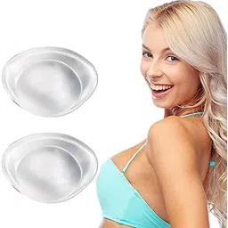 meddom Women's Silicone Underwire Modern Plunge Bra (Push UP Big_Clear-picture-19