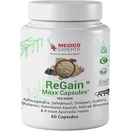 MedicoExperts ReGain Maxx Safed Musli, Nagori Ashwagandha, Gokshura, Shilajit Capsules for Men 500mg | 16 Ayush Approved Herbs | Helps to Improve Performance, Muscle Strength, Stamina - 60 Capsules (15days)-picture-10