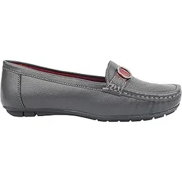 medifeet Women's Genuine Leather Metal Top Loafers-picture-52