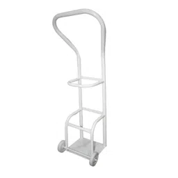 Medsor Impex 5-20 Litre White Iron Medical Oxygen Cylinder Trolley for Hospital &a; Clinic Use, MIWS-16-picture-10