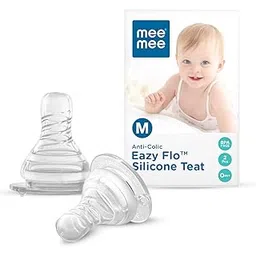 Mee Mee Anti-Colic Easy Flo Silicone Teat (Medium - 2 pcs)-image-49