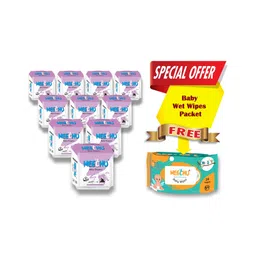 Meechu Baby Diapers Combo With Free Wipes - Pack of 10-picture-22