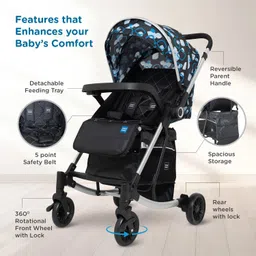 meemee Dream Rocker Baby Stroller for 0-3 Years, Baby & Kids, 5 Point Safety Harness Pram image 3
