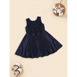 MeeMee Girls Bow Net Fit & Flare Dress-picture-28