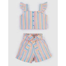 MeeMee Girls Striped Top with Shorts image 1