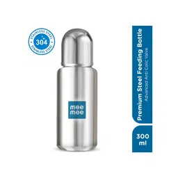 MeeMee Infants Grey & Blue Printed Anti-Colic Stainless Steel Feeding Bottle - 300ml-picture-58