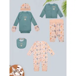 MeeMee Infants Pack of 6 Cotton Baby Apparel Gift Set-picture-46
