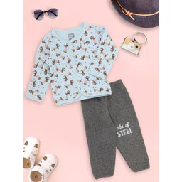 MeeMee Infants Printed Pure Cotton T-shirt with Leggings-picture-48