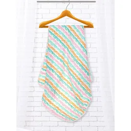 MeeMee Multicoloured & White 1 Printed Cotton 233 GSM Bath Towel-picture-28