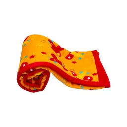 MeeMee Orange & Red Floral Mink AC Room 300 GSM Single Bed Blanket-picture-41