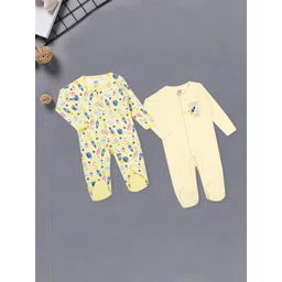 MeeMee Pack of 2 Infant Printed Cotton Sleepsuit-picture-34