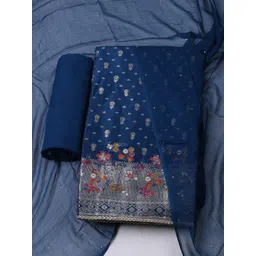 Meena Bazaar Art Silk Unstitched Dress Material-picture-28