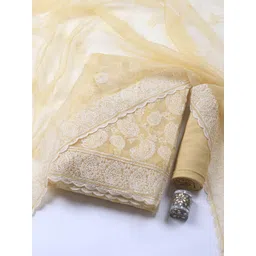 Meena Bazaar Embroidered Organza Unstitched Dress Material-picture-10