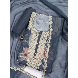 Meena Bazaar Embroidered Unstitched Dress Material-picture-11