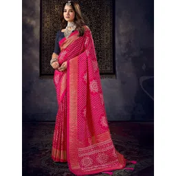 Meena Bazaar Ethnic Motifs Art Silk Designer Saree-picture-11