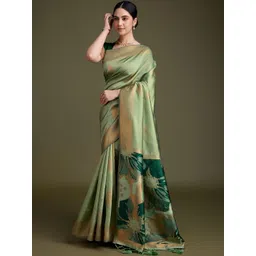 Meena Bazaar Floral Art Silk Saree-picture-19