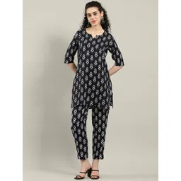 Meena Bazaar Women Ethnic Motifs Printed Regular Kurta With Trousers-picture-34