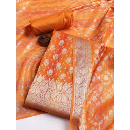 Meena Bazaar Woven Design Art Silk Unstitched Dress Material-picture-22