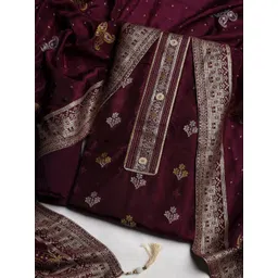 Meena Bazaar Woven Design Ethnic Motifs Unstitched Dress Material-picture-11