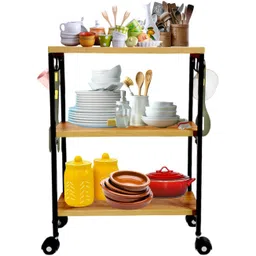 meena enterprises Yellow Wooden Kitchen Masala Trolley,spice rack,Masala organizer stand,Jar Stand Iron, Wooden Kitchen Trolley-picture-28