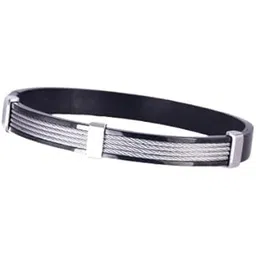 meenaz Bracelet for Man Black Stylish Boys brother boyfriend gents/Fashion Kada for men/Rakhi Bracelets for Men Metal/Stainless Steel Kada Hand Mens Kadas Bracelet valentine Gift open kada-picture-25