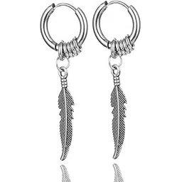 meenaz Earrings men boyfriend girls women gents ear studs for men Stainless Steel Piercing Clip on Screw Bali Pierced Hoop Stud Huggie Magnetic earrings for boys silver black gold blue boys earrings-picture-20