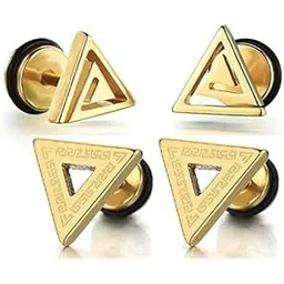 meenaz Earrings men boyfriend girls women gents ear studs for men Stainless Steel Piercing Clip on Screw Bali Pierced Hoop Stud Huggie Magnetic earrings for boys silver black gold blue boys earrings-picture-12