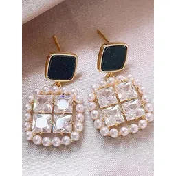 MEENAZ Geometric Drop Earrings-picture-27