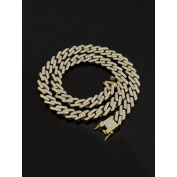 MEENAZ Men Gold-Plated CZ Studded Necklace Chain-picture-26