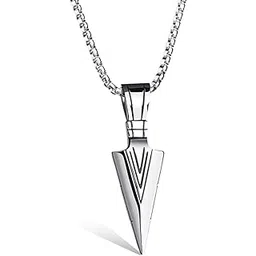 meenaz Pendant for Men Arrow Black Silver gold chain for men Boys Mens boyfriend gents locket Necklace for men Boy girls Women Stainless Steel neck chain lockets mens chains fashion Long Stylish -19-picture-20
