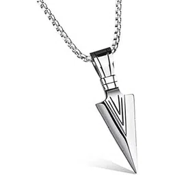 meenaz Pendant for Men Arrow Black Silver gold chain for men Boys Mens boyfriend gents locket Necklace for men Boy girls Women Stainless Steel neck chain lockets mens chains fashion Long Stylish -20-picture-23